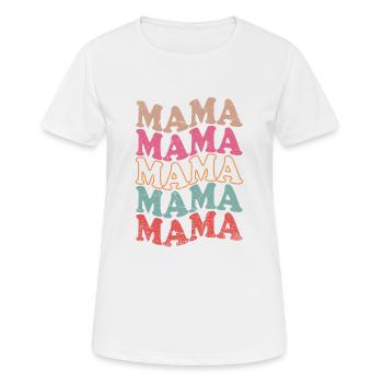 Mama Vintage Retro Groovy Für Muttertag - Frauen T-Shirt atmungsaktiv - Weiß - Vorne - AI Model Female 172 dark (172cm)