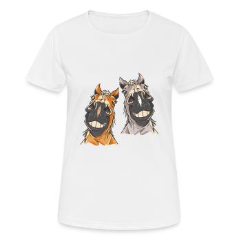Horse Head Horse Horses - Women's Breathable T-Shirt - white - Front - AI Model Female 172 dark (172cm)
