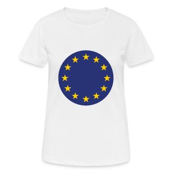 EU Flagge - Frauen T-Shirt atmungsaktiv - Weiß - Vorne - AI Model Female 172 dark (172cm)