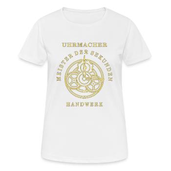 HORLOGER MAÎTRE DES SECONDES - T-shirt respirant Femme - blanc - Devant - AI Model Female 172 dark (172cm)