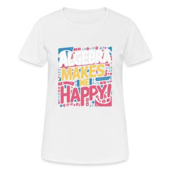 L’ALGÈBRE ME REND HEUREUX - T-shirt respirant Femme - blanc - Devant - AI Model Female 172 dark (172cm)