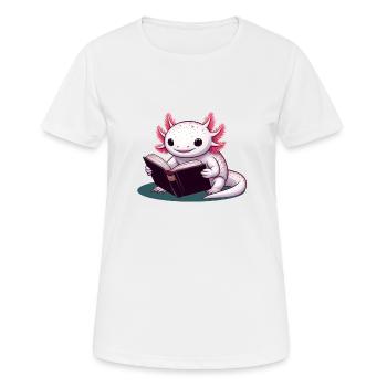Lire Axolotl - T-shirt respirant Femme - blanc - Devant - AI Model Female 172 dark (172cm)
