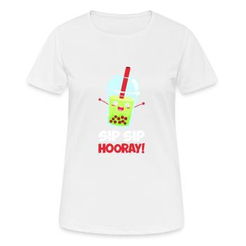 Sip Sip Hourra - T-shirt respirant Femme - blanc - Devant - AI Model Female 172 dark (172cm)