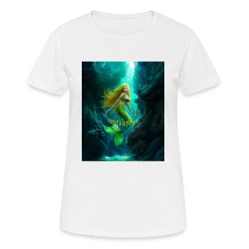 sirene addict à la plongée - pour plongeur - T-shirt respirant Femme - blanc - Devant - AI Model Female 172 dark (172cm)