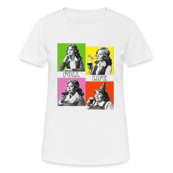 FULL LIFE - Women's Breathable T-Shirt - white - Front - AI Model Female 172 dark (172cm)