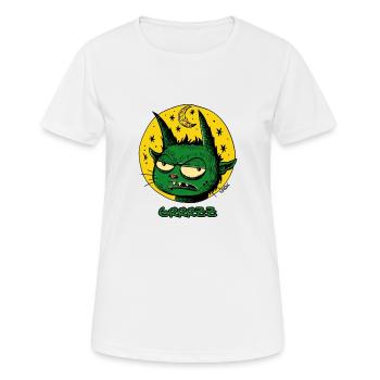 A Green Sleeping Leprechaun with Moon and Stars - Women's Breathable T-Shirt - white - Front - AI Model Female 172 dark (172cm)