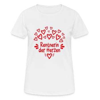 Rentnerin der Herzen - Frauen T-Shirt atmungsaktiv - Weiß - Vorne - AI Model Female 172 dark (172cm)