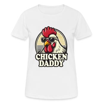 Chicken Daddy Funny Farmer Rooster Vintage Farming - Women's Breathable T-Shirt - white - Front - AI Model Female 172 dark (172cm)