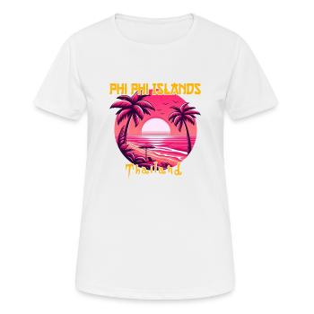Coucher de soleil sur les îles Phi Phi - T-shirt respirant Femme - blanc - Devant - AI Model Female 172 dark (172cm)