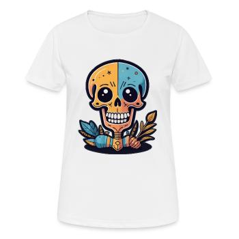 Skelett - Frauen T-Shirt atmungsaktiv - Weiß - Vorne - AI Model Female 172 dark (172cm)