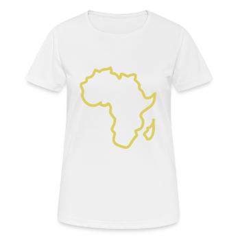 Afrique - T-shirt respirant Femme - blanc - Devant - AI Model Female 172 dark (172cm)