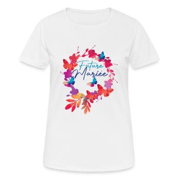 Future Mariée - T-shirt respirant Femme - blanc - Devant - AI Model Female 172 dark (172cm)