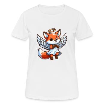 Süßer Fuchs Engel Comic Flügel - Frauen T-Shirt atmungsaktiv - Weiß - Vorne - AI Model Female 172 dark (172cm)