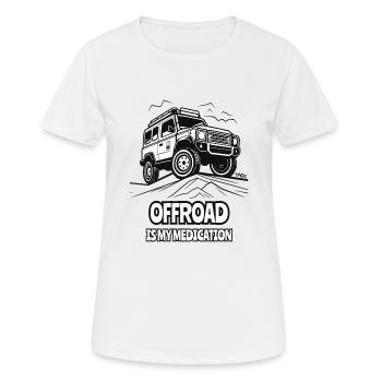 Le véhicule tout-terrain et le tout-terrain sont mon médicament - T-shirt respirant Femme - blanc - Devant - AI Model Female 172 dark (172cm)