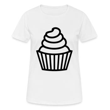 Cupcake - Frauen T-Shirt atmungsaktiv - Weiß - Vorne - AI Model Female 172 dark (172cm)
