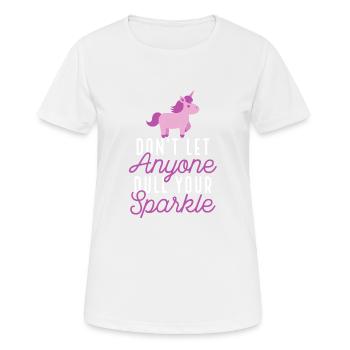 Don't Let Anyone Dull Your Sparkle Rainbow Unicorn - Women's Breathable T-Shirt - white - Front - AI Model Female 172 dark (172cm)