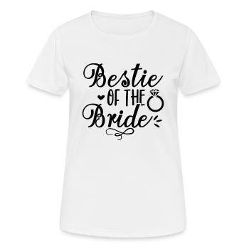 Bestie of the Bride Team Bride Future Mariée EVJF - T-shirt respirant Femme - blanc - Devant - AI Model Female 172 dark (172cm)
