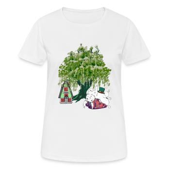 Bunny Suitcase Holiday Rodent Travel Rabbit - Women's Breathable T-Shirt - white - Front - AI Model Female 172 dark (172cm)