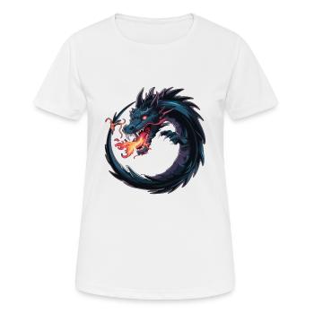 FEUER IM DRACHEN - Frauen T-Shirt atmungsaktiv - Weiß - Vorne - AI Model Female 172 dark (172cm)
