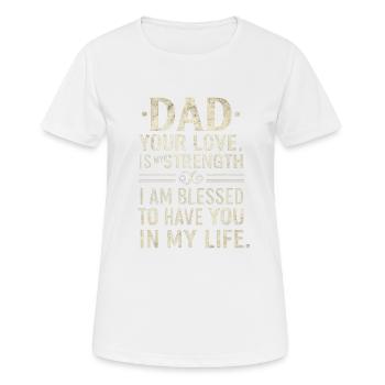 J’AIME PAPA - T-shirt respirant Femme - blanc - Devant - AI Model Female 172 dark (172cm)