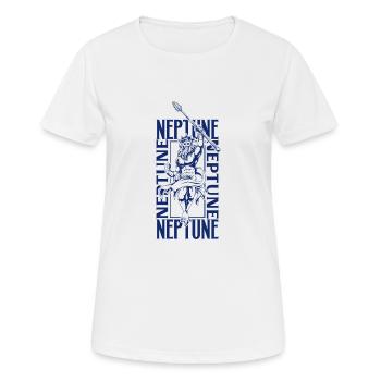 Neptun - Frauen T-Shirt atmungsaktiv - Weiß - Vorne - AI Model Female 172 dark (172cm)