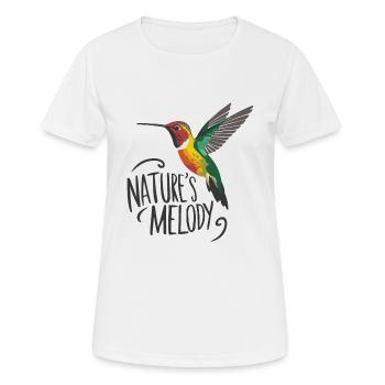 DIE MELODIE DER NATUR - Frauen T-Shirt atmungsaktiv - Weiß - Vorne - AI Model Female 172 dark (172cm)