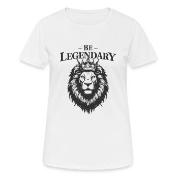 SOYEZ LÉGENDAIRE - T-shirt respirant Femme - blanc - Devant - AI Model Female 172 dark (172cm)