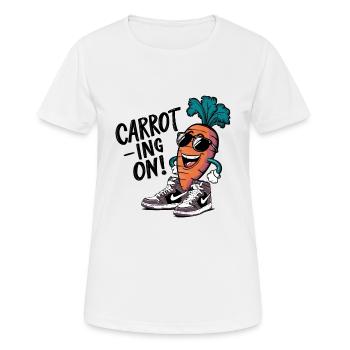 CAROTTE ! - T-shirt respirant Femme - blanc - Devant - AI Model Female 172 dark (172cm)