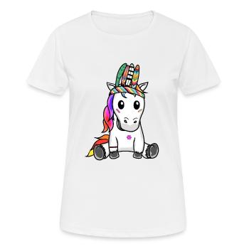 Licorne Licornes Hippie Hippies Chaman - T-shirt respirant Femme - blanc - Devant - AI Model Female 172 dark (172cm)