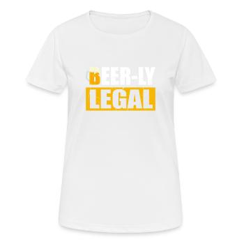 Bière Ly légale - T-shirt respirant Femme - blanc - Devant - AI Model Female 172 dark (172cm)