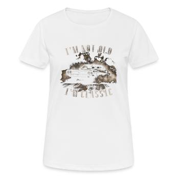 Ich bin nicht alt, ich bin klassisch - Frauen T-Shirt atmungsaktiv - Weiß - Vorne - AI Model Female 172 dark (172cm)