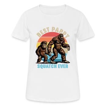 Meilleur Pappy Squatch de tous les temps - T-shirt respirant Femme - blanc - Devant - AI Model Female 172 dark (172cm)