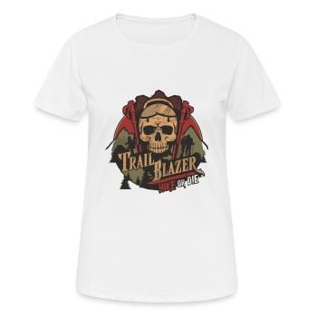 TRAIL-BLAZER - Frauen T-Shirt atmungsaktiv - Weiß - Vorne - AI Model Female 172 dark (172cm)