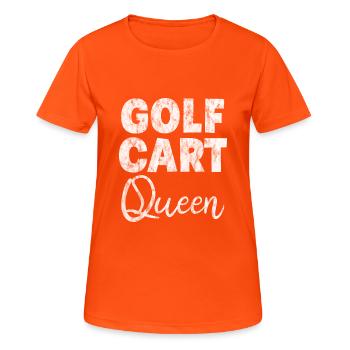 Golf Cart Queen 3 - Women's Breathable T-Shirt - neon orange - Front - AI Model Female 172 dark (172cm)