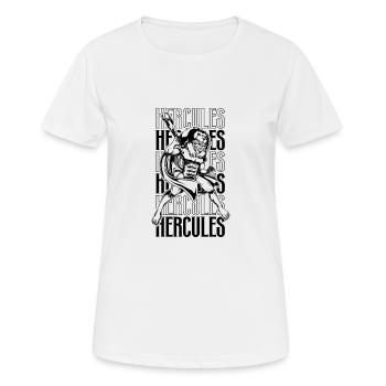Herkules - Frauen T-Shirt atmungsaktiv - Weiß - Vorne - AI Model Female 172 dark (172cm)