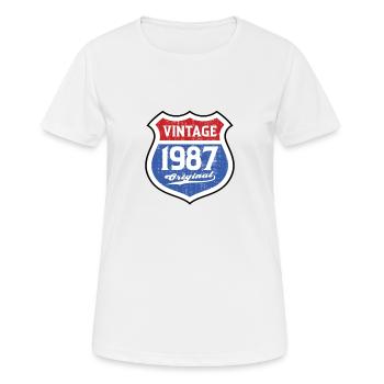 1987 Birthday Route Vintage Original - Women's Breathable T-Shirt - white - Front - AI Model Female 172 dark (172cm)