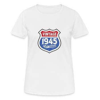 1945 Birthday Route Vintage Original - Women's Breathable T-Shirt - white - Front - AI Model Female 172 dark (172cm)