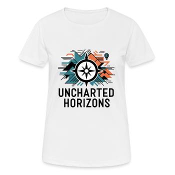 DES HORIZONS INEXPLORÉS - T-shirt respirant Femme - blanc - Devant - AI Model Female 172 dark (172cm)