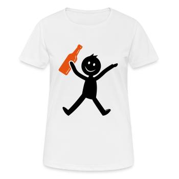 Stick Figure Bière Drôle - T-shirt respirant Femme - blanc - Devant - AI Model Female 172 dark (172cm)