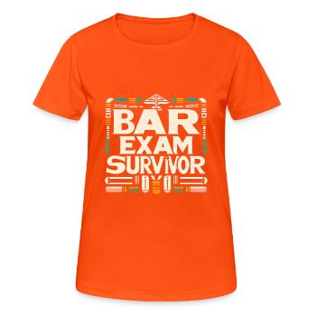 Bar Exam Survivor 13 - Women's Breathable T-Shirt - neon orange - Front - AI Model Female 172 dark (172cm)