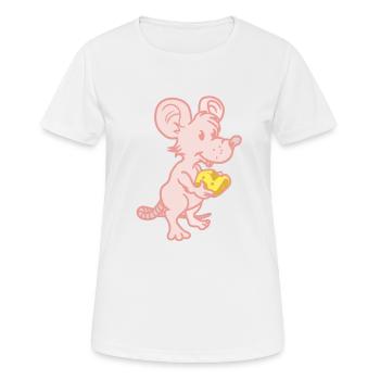 Mouse - Women's Breathable T-Shirt - white - Front - AI Model Female 172 dark (172cm)