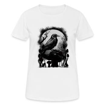 Corbeau Corbeau Corbeau Corbeau Corbeau d’Halloween - T-shirt respirant Femme - blanc - Devant - AI Model Female 172 dark (172cm)