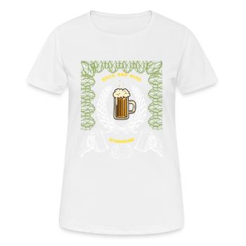 Design de bière élégant - le must-have pour les hommes - T-shirt respirant Femme - blanc - Devant - AI Model Female 172 dark (172cm)