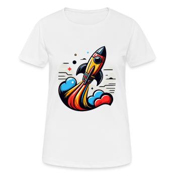 FUSÉE - T-shirt respirant Femme - blanc - Devant - AI Model Female 172 dark (172cm)