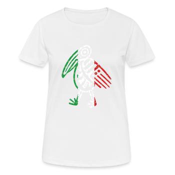 Aztekensymbol mexikanische Maya mexikanische Flagge Schuhschnabel - Frauen T-Shirt atmungsaktiv - Weiß - Vorne - AI Model Female 172 dark (172cm)