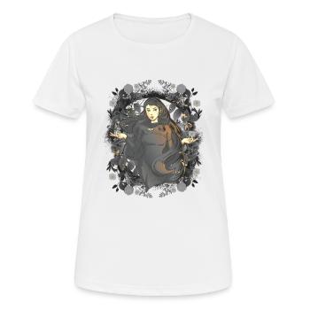 Natur Wald Schamanin okkult spirituell Myth - Frauen T-Shirt atmungsaktiv - Weiß - Vorne - AI Model Female 172 dark (172cm)