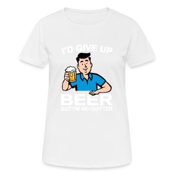 J’abandonnerais la bière mais je n’abandonnerai pas - T-shirt respirant Femme - blanc - Devant - AI Model Female 172 dark (172cm)