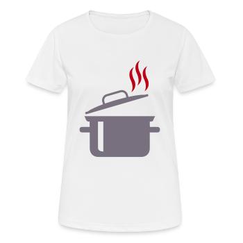 casserole - T-shirt respirant Femme - blanc - Devant - AI Model Female 172 dark (172cm)
