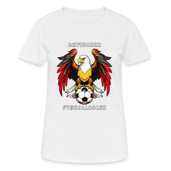 GERMAN FOOTBALL EAGLE - Women's Breathable T-Shirt - white - Front - AI Model Female 172 dark (172cm)