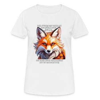DER FUCHS IST SCHLAU - Frauen T-Shirt atmungsaktiv - Weiß - Vorne - AI Model Female 172 dark (172cm)